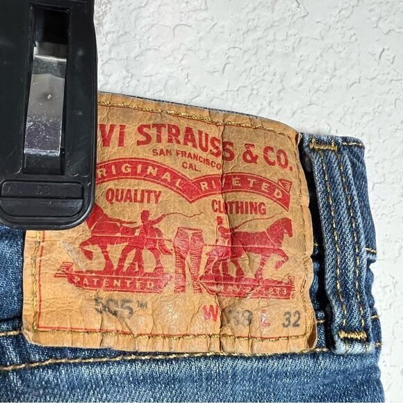 Levi's 505 Medium Blue Straight Leg Jeans Men’s‎ Size 38WX32L - Picture 7 of 10